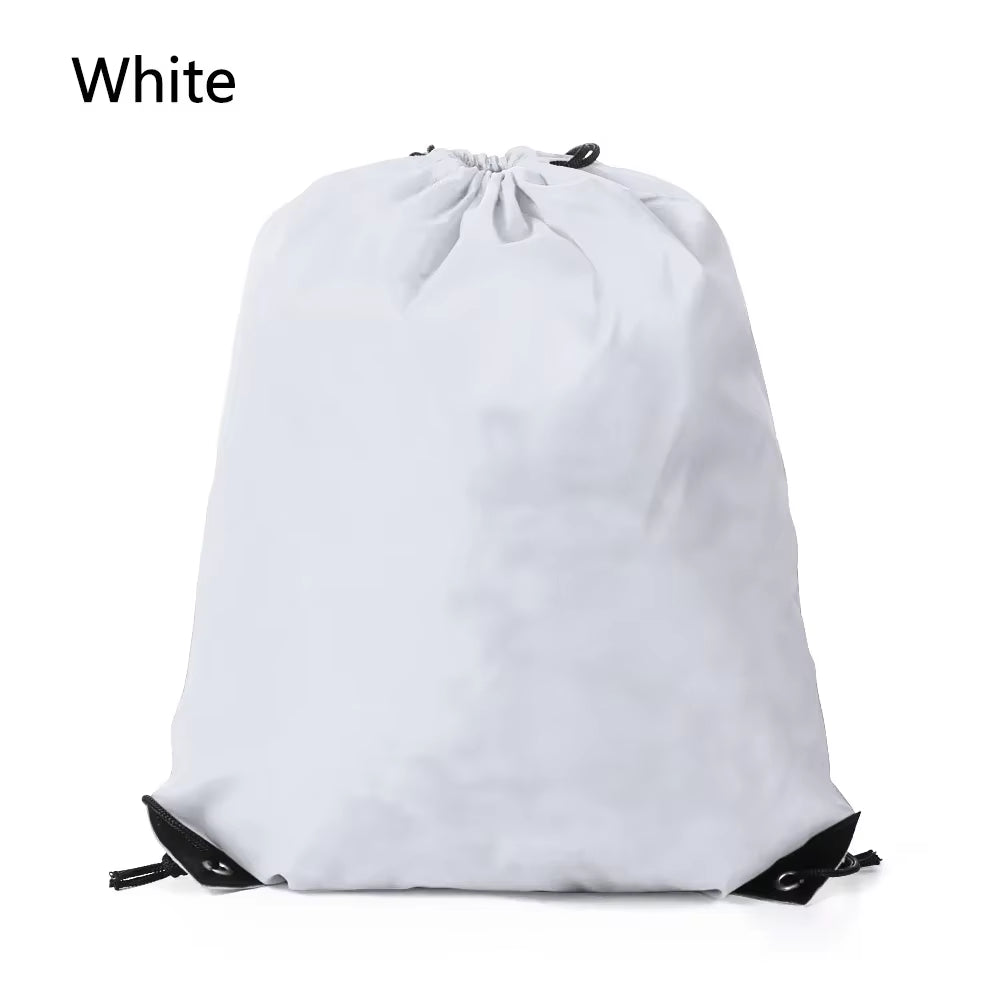 Polyester Drawstring School Book Bag Boys Girls Kids Adult Gym PE Kit Sack Dance Portable Travel Shopping Pouch Bag