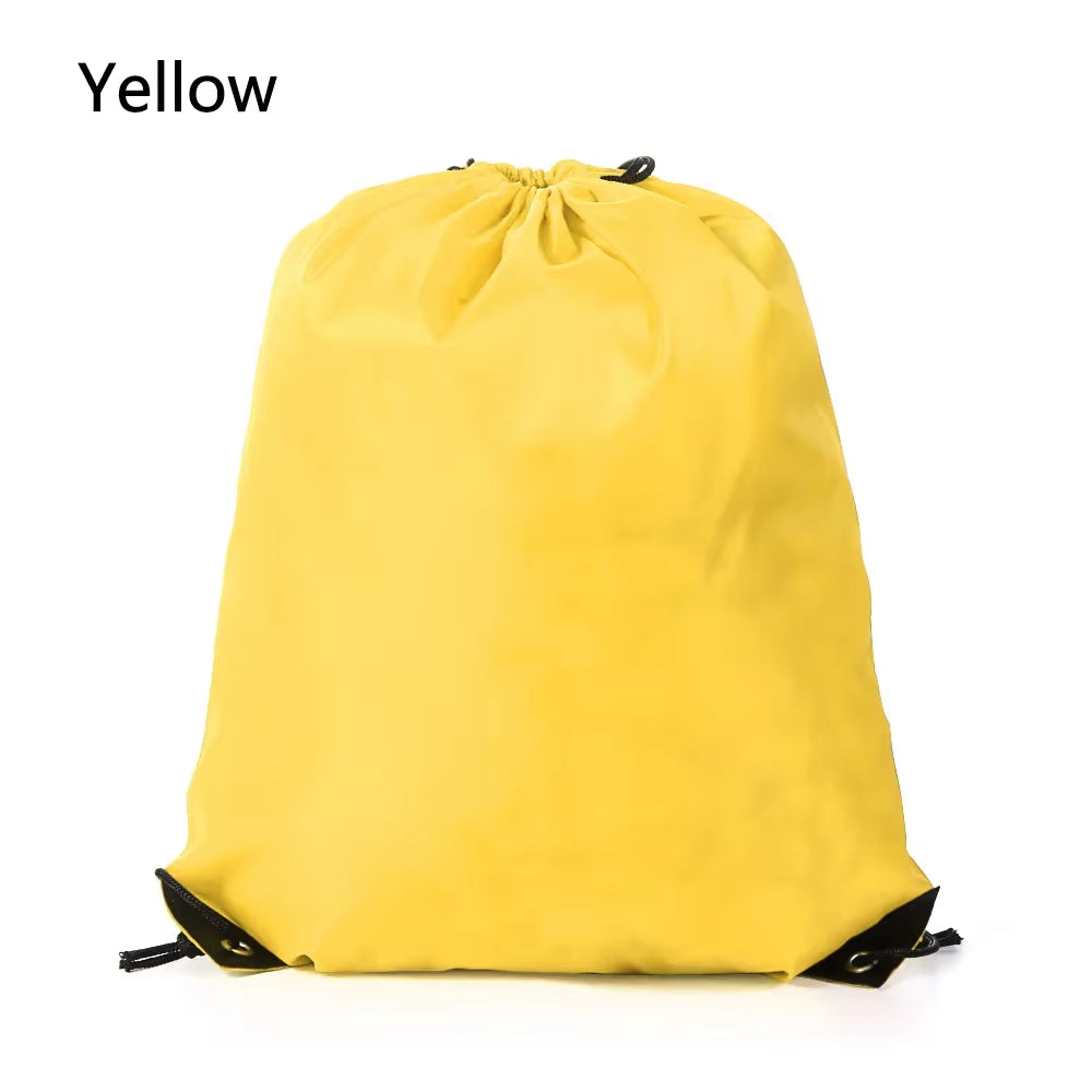 Polyester Drawstring School Book Bag Boys Girls Kids Adult Gym PE Kit Sack Dance Portable Travel Shopping Pouch Bag