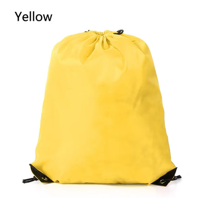 Polyester Drawstring School Book Bag Boys Girls Kids Adult Gym PE Kit Sack Dance Portable Travel Shopping Pouch Bag