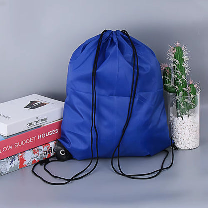 Polyester Drawstring School Book Bag Boys Girls Kids Adult Gym PE Kit Sack Dance Portable Travel Shopping Pouch Bag