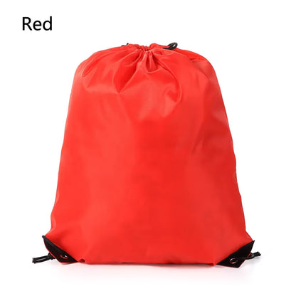 Polyester Drawstring School Book Bag Boys Girls Kids Adult Gym PE Kit Sack Dance Portable Travel Shopping Pouch Bag