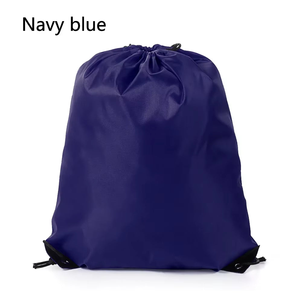 Polyester Drawstring School Book Bag Boys Girls Kids Adult Gym PE Kit Sack Dance Portable Travel Shopping Pouch Bag