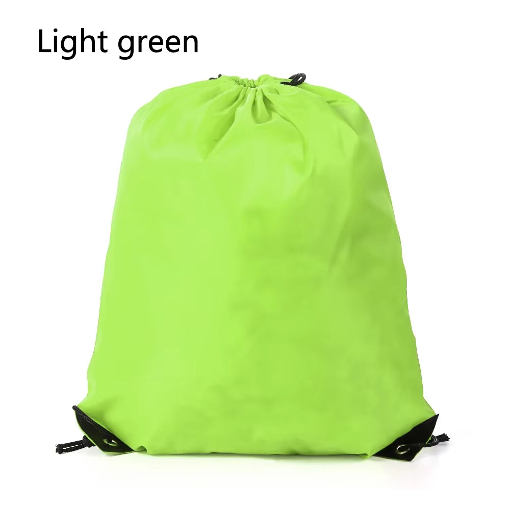 Polyester Drawstring School Book Bag Boys Girls Kids Adult Gym PE Kit Sack Dance Portable Travel Shopping Pouch Bag