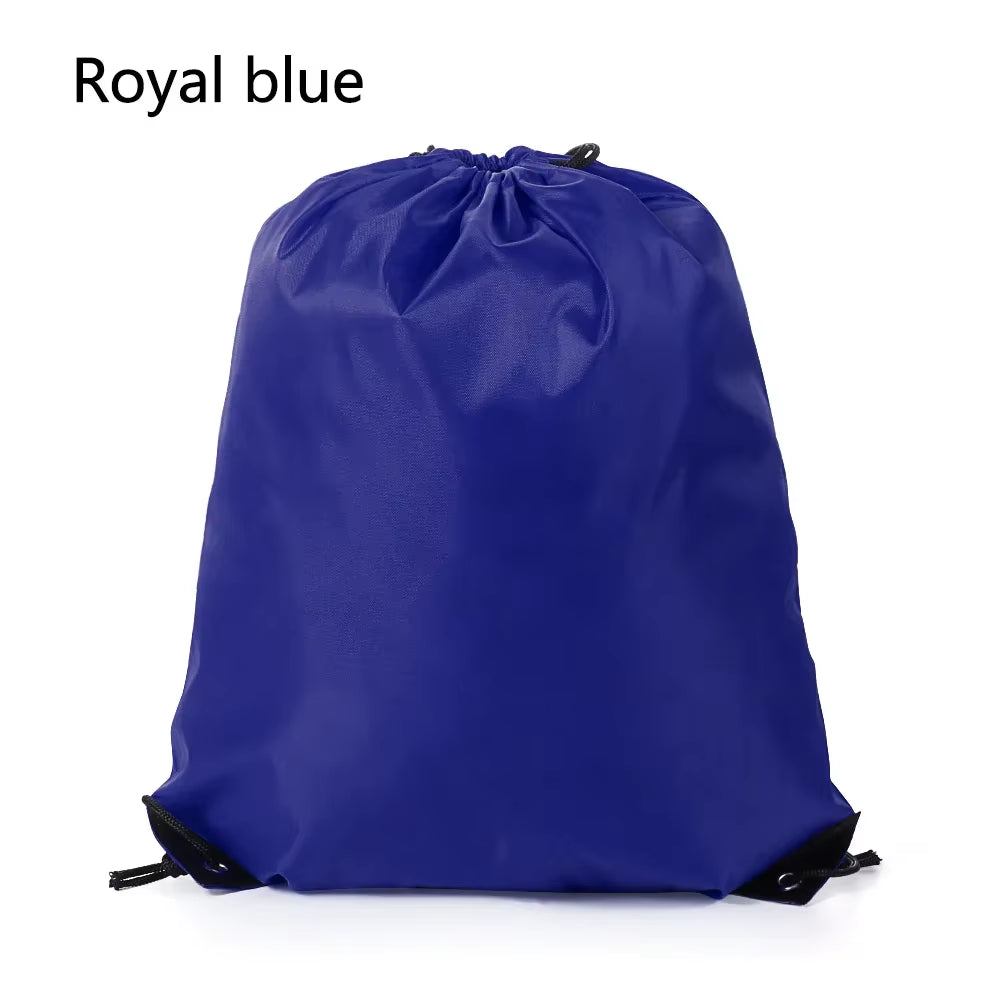 Polyester Drawstring School Book Bag Boys Girls Kids Adult Gym PE Kit Sack Dance Portable Travel Shopping Pouch Bag