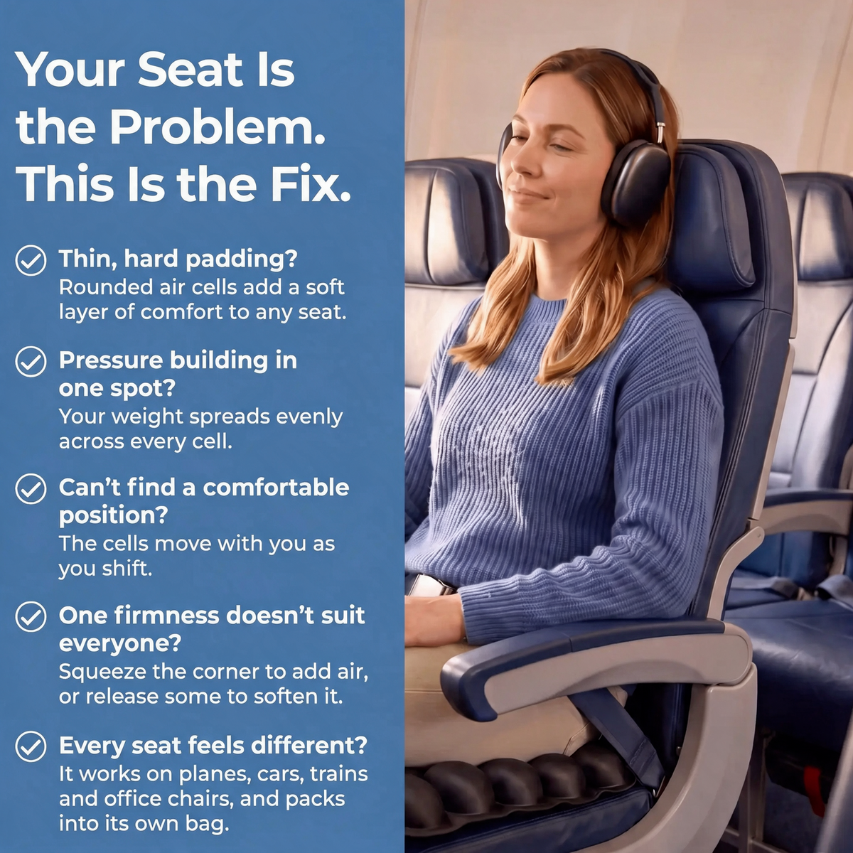 AirEase Cushion - Portable Inflatable Seat Cushion