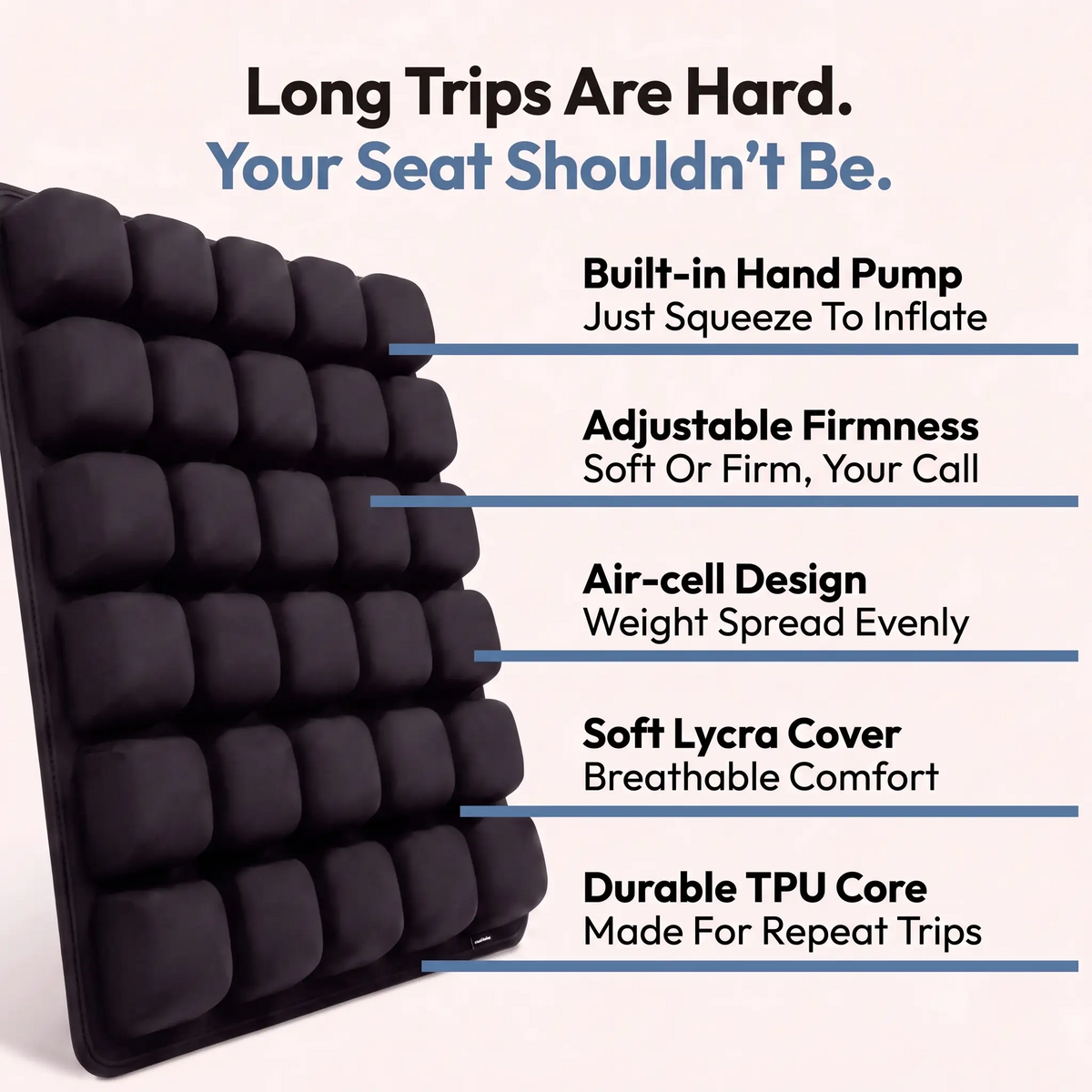 AirEase Cushion - Portable Inflatable Seat Cushion