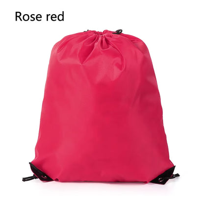 Polyester Drawstring School Book Bag Boys Girls Kids Adult Gym PE Kit Sack Dance Portable Travel Shopping Pouch Bag
